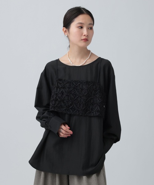 LEPSIM(レプシィム)の「レーシーキャミブラウス《2点セット》 630190(シャツ/ブラウス・レディース・オフホワイト/ライトブルー/ブラック・FREE)」の5枚目の写真