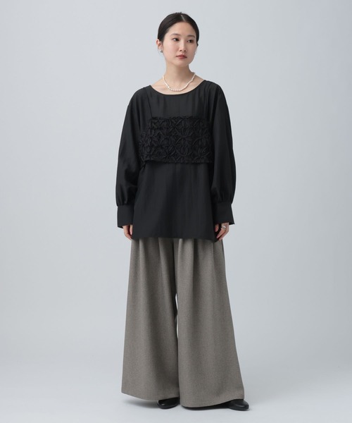 LEPSIM(レプシィム)の「レーシーキャミブラウス《2点セット》 630190(シャツ/ブラウス・レディース・オフホワイト/ライトブルー/ブラック・FREE)」の7枚目の写真