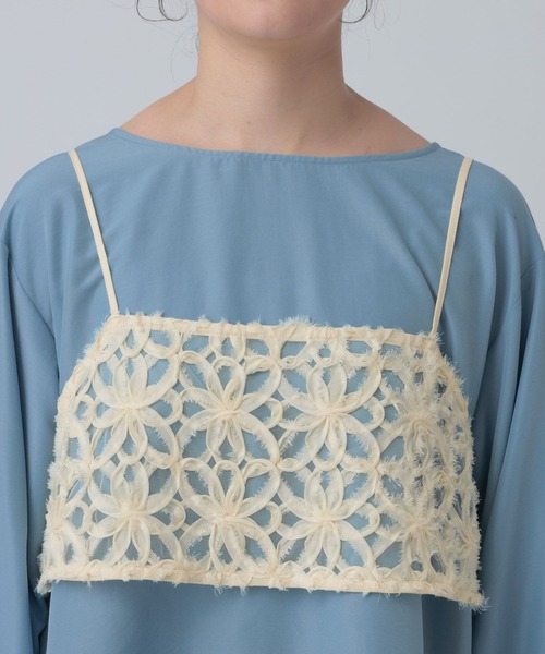 LEPSIM(レプシィム)の「レーシーキャミブラウス《2点セット》 630190(シャツ/ブラウス・レディース・オフホワイト/ライトブルー/ブラック・FREE)」の13枚目の写真