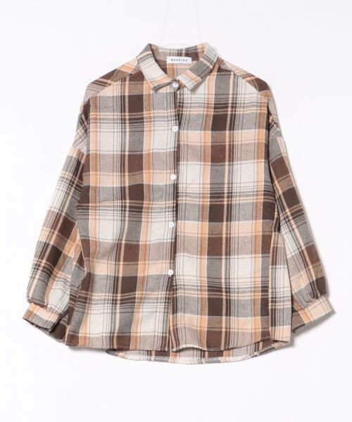 almo(アルモ)の「レディース チェック柄シャツ(BDS)(シャツ/ブラウス・レディース・ブラウン/ブラック・FREE)」の12枚目の写真