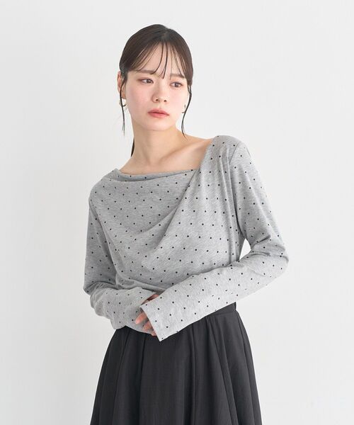 earth music&ecology(アースミュージックアンドエコロジー)の「アソートドレーププルオーバー(Tシャツ/カットソー・レディース・ピンク/ブラック/グレー系その他5/ドット・FREE)」の22枚目の写真