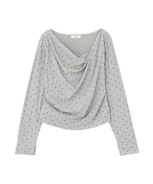 earth music&ecology(アースミュージックアンドエコロジー)の「アソートドレーププルオーバー(Tシャツ/カットソー・レディース・ピンク/ブラック/グレー系その他5/ドット・FREE)」の14枚目の写真