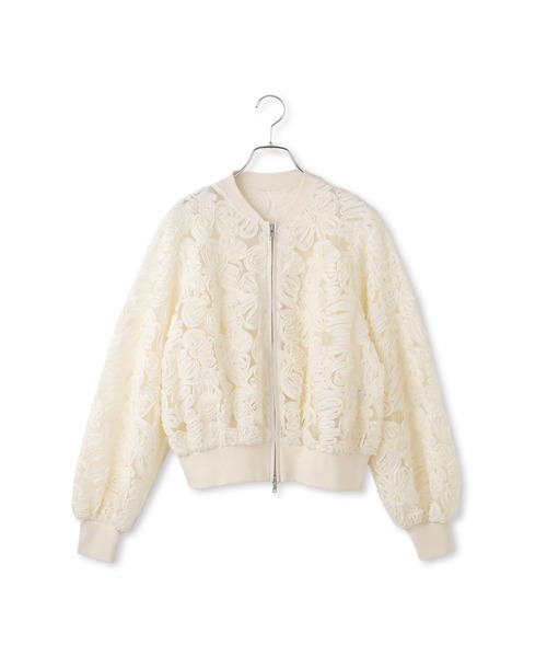 アダムエロぺ　ラインアートレースブルゾン　キナリ　新品 ADAM ET ROPE'｜ラインアートレースブルゾン | Rakuten Fashion(楽天
