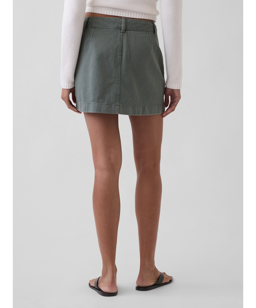GAP（ギャップ）の「ミッドライズ カーゴ ミニスカート・スコート（スカート・レディース・ブルー/グリーン・XXS/L/M/S/XS）」の4枚目の写真