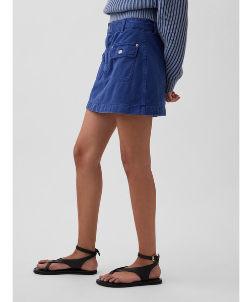 GAP（ギャップ）の「ミッドライズ カーゴ ミニスカート・スコート（スカート・レディース・ブルー/グリーン・XXS/L/M/S/XS）」の5枚目の写真