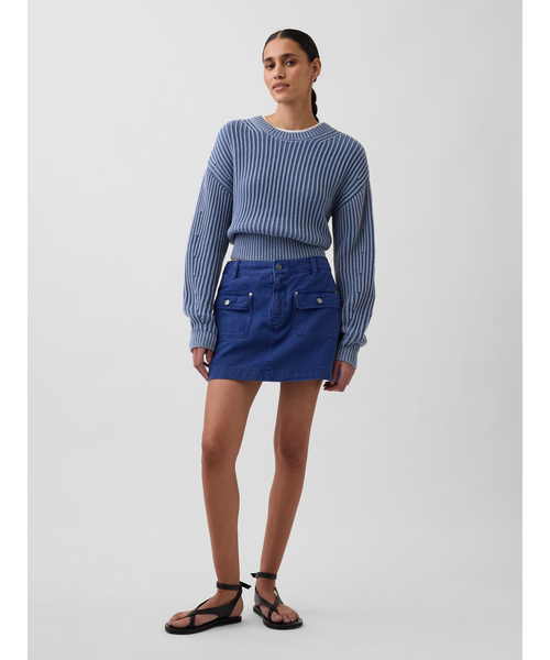 GAP（ギャップ）の「ミッドライズ カーゴ ミニスカート・スコート（スカート・レディース・ブルー/グリーン・XXS/L/M/S/XS）」の9枚目の写真