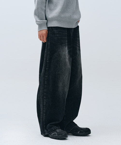 INTEMPOMOOD（インテンポムード）の「クアドララインデニムパンツ_ブラック（デニムパンツ・メンズ・ブラック・LARGE/X-LARGE）」の20枚目の写真
