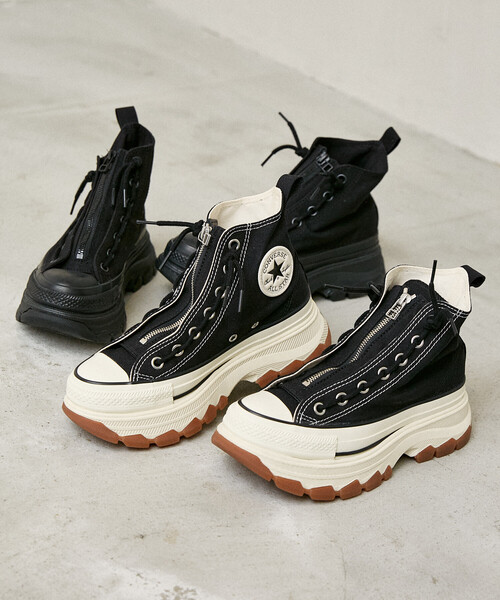 CONVERSE(コンバース)の「CONVERSE/コンバース ALL STAR TREKWAVE CENTERZIP HI/オールスター トレックウエーブ センタージップ 厚底スニーカー 限定展開(スニーカー・レディース・チャコールグレー/ブラック・25.0cm/24.0cm/23.0cm)」の5枚目の写真