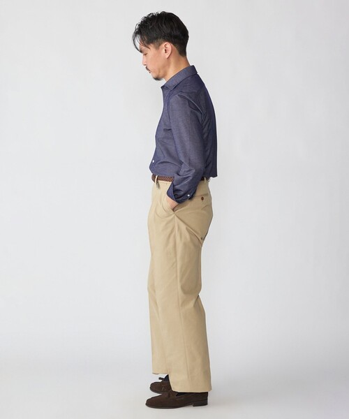 SHIPS(シップス)の「SHIPS: ジャージー デニム ライク ワンピースカラー シャツ(Tシャツ/カットソー・メンズ・ネイビー・SMALL/MEDIUM/X-LARGE/LARGE)」の6枚目の写真