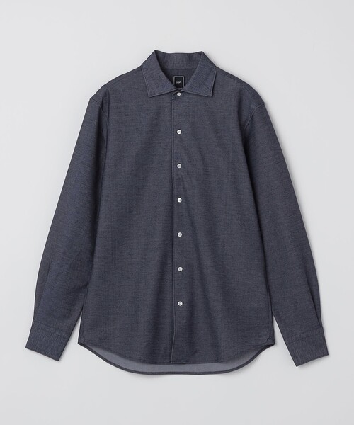 SHIPS(シップス)の「SHIPS: ジャージー デニム ライク ワンピースカラー シャツ(Tシャツ/カットソー・メンズ・ネイビー・SMALL/MEDIUM/X-LARGE/LARGE)」の9枚目の写真