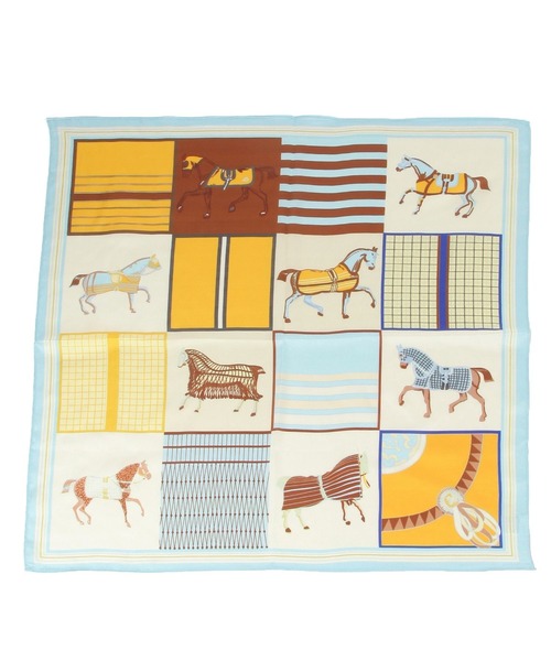 studio CLIP(スタディオクリップ)の「【daily CLIP】ホースパターンスカーフ(バンダナ/スカーフ・レディース・ライトブルー/オレンジ・FREE)」の2枚目の写真