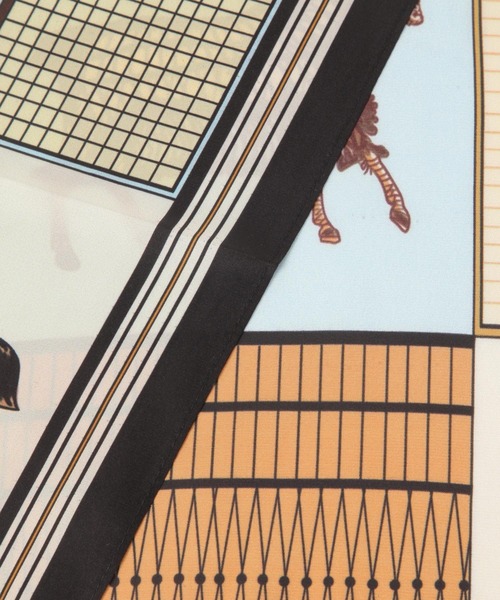 studio CLIP(スタディオクリップ)の「【daily CLIP】ホースパターンスカーフ(バンダナ/スカーフ・レディース・ライトブルー/オレンジ・FREE)」の5枚目の写真