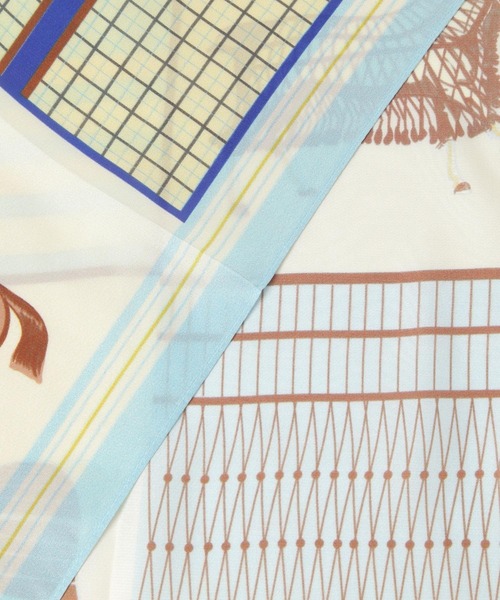 studio CLIP(スタディオクリップ)の「【daily CLIP】ホースパターンスカーフ(バンダナ/スカーフ・レディース・ライトブルー/オレンジ・FREE)」の8枚目の写真