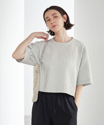 BEAUTY&YOUTH UNITED ARROWS | ジャガード クルーネック 6分袖 プルオーバー(Tシャツ/カットソー)