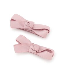 petit main（プティマイン）の「リボンヘアクリップ2P（バレッタ/ヘアクリップ）」
