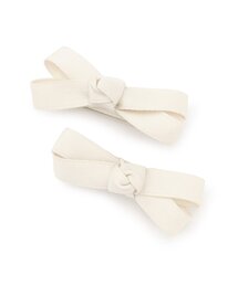petit main（プティマイン）の「リボンヘアクリップ2P（バレッタ/ヘアクリップ）」
