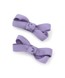 petit main（プティマイン）の「リボンヘアクリップ2P（バレッタ/ヘアクリップ）」