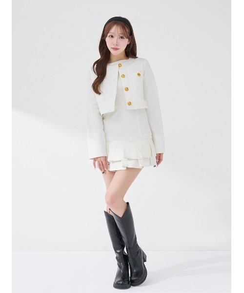 【新品未使用】Darich ダブルプリーツデニムミニワンピース FLサイズ ダブルプリーツデニムミニワンピース – Darich