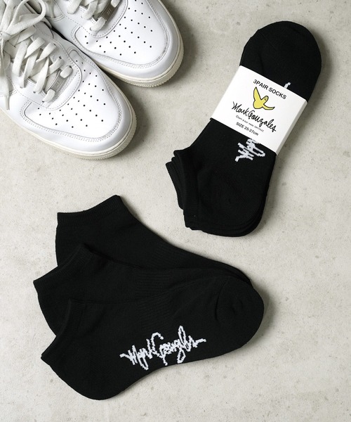 Mark Gonzales（マーク・ゴンザレス）の「"02"≪Mark Gonzales≫3足セット スニーカーソックス（ソックス/靴下・メンズ・ブラック系1/ホワイト系2/ホワイト系1/ブラック系2・25cm～27cm）」の3枚目の写真