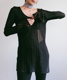 Lace Paneled Long Top