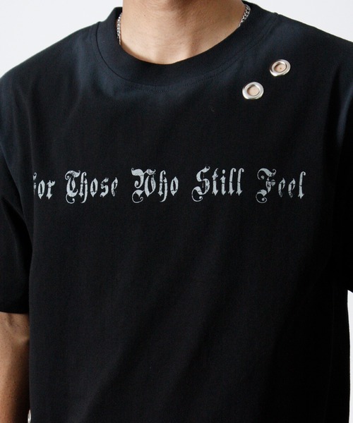NYLAUS(ナイラス)の「【NYS】アイレット スプレー加工 グランジ 半袖Tシャツ ユニセックス(Tシャツ/カットソー・メンズ・ピンク/カーキ/ブラック/アイボリー・L/M/S)」の5枚目の写真