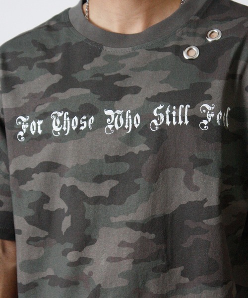 NYLAUS(ナイラス)の「【NYS】アイレット スプレー加工 グランジ 半袖Tシャツ ユニセックス(Tシャツ/カットソー・メンズ・ピンク/カーキ/ブラック/アイボリー・L/M/S)」の8枚目の写真