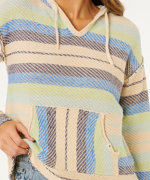 rip curl(リップカール)の「RIP CURL/リップカール レディース ニット パーカー 034WKN(パーカー・レディース・ブルー/オレンジ・S)」の7枚目の写真