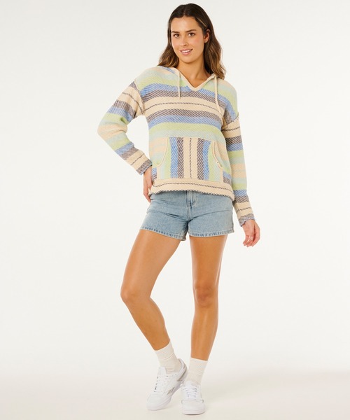 rip curl(リップカール)の「RIP CURL/リップカール レディース ニット パーカー 034WKN(パーカー・レディース・ブルー/オレンジ・S)」の6枚目の写真