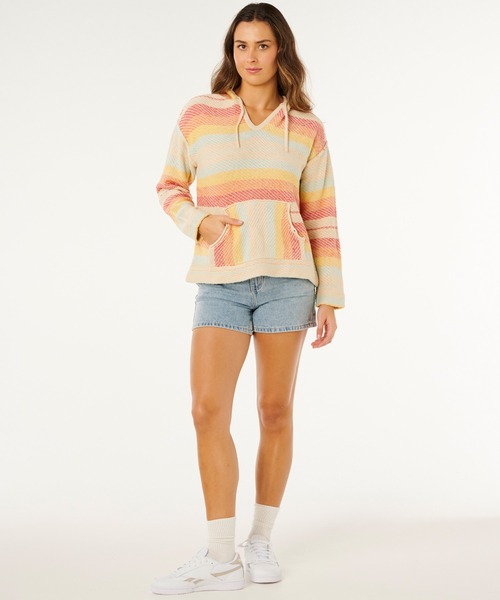 rip curl(リップカール)の「RIP CURL/リップカール レディース ニット パーカー 034WKN(パーカー・レディース・ブルー/オレンジ・S)」の10枚目の写真