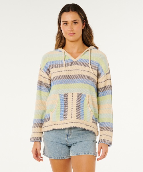 rip curl(リップカール)の「RIP CURL/リップカール レディース ニット パーカー 034WKN(パーカー・レディース・ブルー/オレンジ・S)」の4枚目の写真