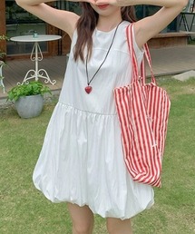 CELENA BEATS（セレナビーツ）の「フレア チュニック ノースリーブ バルーン ミニ ワンピース（ワンピース）」