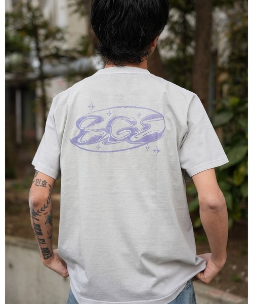 BGL(ビージーエル)の「CRACK OVAL LOGO TEE / ロゴプリント / かすれプリント / クラックロゴ / ピグメント / ヴィンテージライク 半袖Tシャツ(Tシャツ/カットソー・レディース・ブラック/ライトグレー・S/M/L)」の8枚目の写真