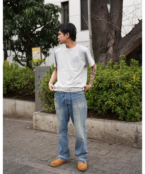BGL(ビージーエル)の「CRACK OVAL LOGO TEE / ロゴプリント / かすれプリント / クラックロゴ / ピグメント / ヴィンテージライク 半袖Tシャツ(Tシャツ/カットソー・レディース・ブラック/ライトグレー・S/M/L)」の10枚目の写真