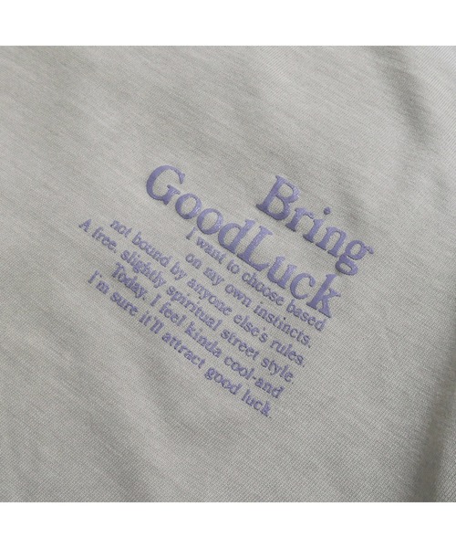 BGL(ビージーエル)の「CRACK OVAL LOGO TEE / ロゴプリント / かすれプリント / クラックロゴ / ピグメント / ヴィンテージライク 半袖Tシャツ(Tシャツ/カットソー・レディース・ブラック/ライトグレー・S/M/L)」の16枚目の写真