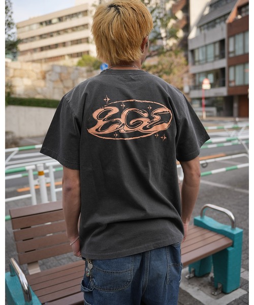 BGL(ビージーエル)の「CRACK OVAL LOGO TEE / ロゴプリント / かすれプリント / クラックロゴ / ピグメント / ヴィンテージライク 半袖Tシャツ(Tシャツ/カットソー・レディース・ブラック/ライトグレー・S/M/L)」の13枚目の写真