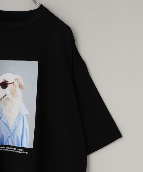 LOWRYS FARM(ローリーズファーム)の「【LFM(U)】アニマルフォトTEE/接触冷感・UVカット・クイックドライ 668712(Tシャツ/カットソー・メンズ・ブラック/ホワイト・LARGE/MEDIUM)」の18枚目の写真
