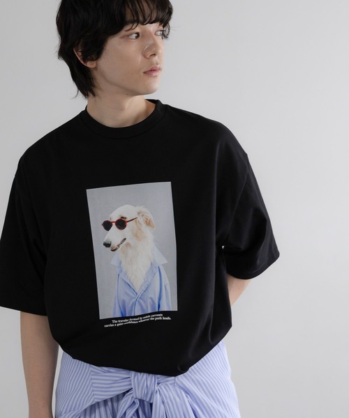 LOWRYS FARM(ローリーズファーム)の「【LFM(U)】アニマルフォトTEE/接触冷感・UVカット・クイックドライ 668712(Tシャツ/カットソー・メンズ・ブラック/ホワイト・LARGE/MEDIUM)」の14枚目の写真