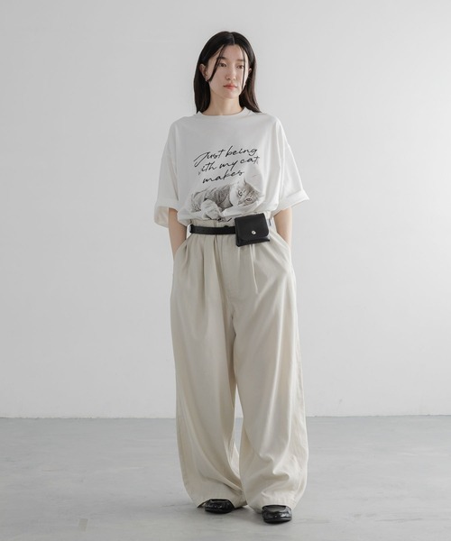 LOWRYS FARM(ローリーズファーム)の「【LFM(U)】アニマルフォトTEE/接触冷感・UVカット・クイックドライ 668712(Tシャツ/カットソー・メンズ・ブラック/ホワイト・LARGE/MEDIUM)」の3枚目の写真
