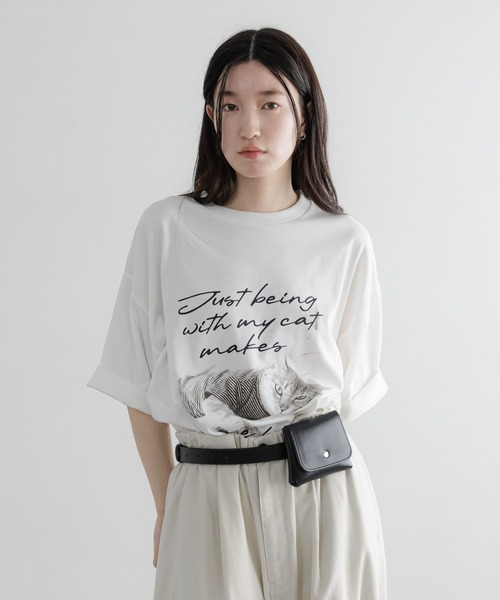 LOWRYS FARM(ローリーズファーム)の「【LFM(U)】アニマルフォトTEE/接触冷感・UVカット・クイックドライ 668712(Tシャツ/カットソー・メンズ・ブラック/ホワイト・LARGE/MEDIUM)」の5枚目の写真