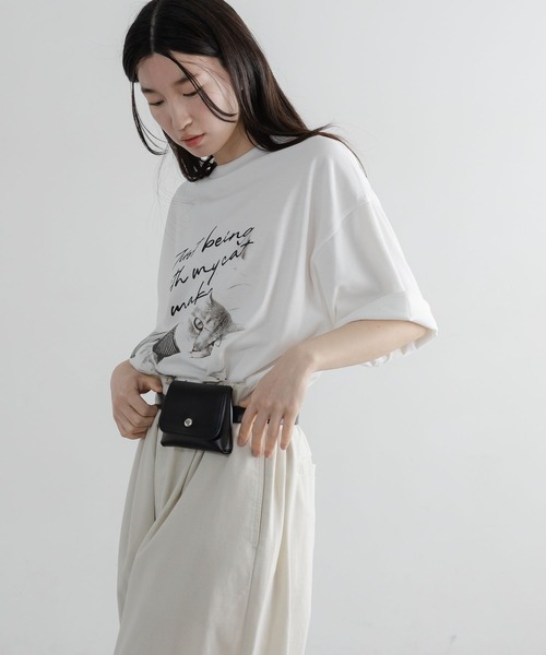 LOWRYS FARM(ローリーズファーム)の「【LFM(U)】アニマルフォトTEE/接触冷感・UVカット・クイックドライ 668712(Tシャツ/カットソー・メンズ・ブラック/ホワイト・LARGE/MEDIUM)」の6枚目の写真