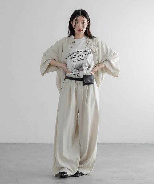 LOWRYS FARM(ローリーズファーム)の「【LFM(U)】アニマルフォトTEE/接触冷感・UVカット・クイックドライ 668712(Tシャツ/カットソー・メンズ・ブラック/ホワイト・LARGE/MEDIUM)」の8枚目の写真