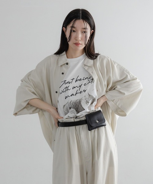 LOWRYS FARM(ローリーズファーム)の「【LFM(U)】アニマルフォトTEE/接触冷感・UVカット・クイックドライ 668712(Tシャツ/カットソー・メンズ・ブラック/ホワイト・LARGE/MEDIUM)」の9枚目の写真