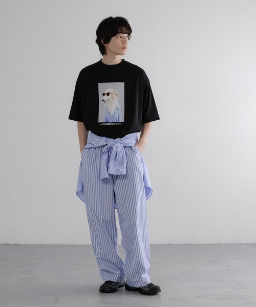LOWRYS FARM(ローリーズファーム)の「【LFM(U)】アニマルフォトTEE/接触冷感・UVカット・クイックドライ 668712(Tシャツ/カットソー・メンズ・ブラック/ホワイト・LARGE/MEDIUM)」の11枚目の写真