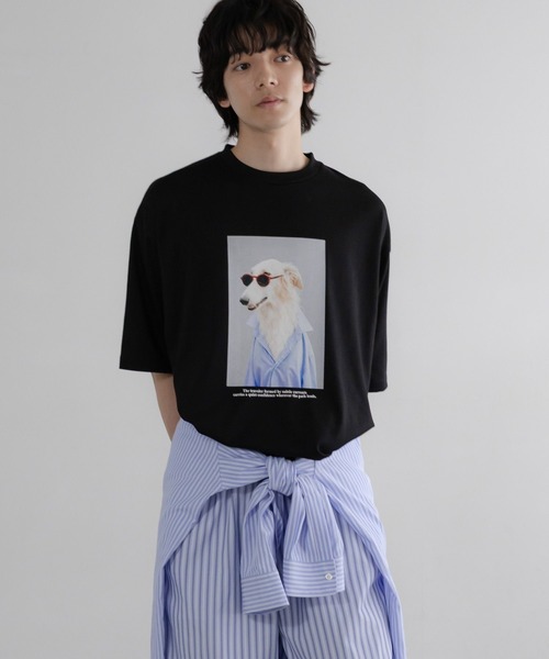 LOWRYS FARM(ローリーズファーム)の「【LFM(U)】アニマルフォトTEE/接触冷感・UVカット・クイックドライ 668712(Tシャツ/カットソー・メンズ・ブラック/ホワイト・LARGE/MEDIUM)」の13枚目の写真