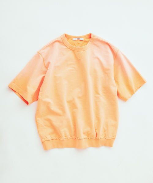 JOURNAL STANDARD relume（ジャーナルスタンダード　レリューム）の「ラフカット ミニ裏毛 半袖スウェット（Tシャツ/カットソー・メンズ・ブラック/シャーベット/バーガンディー/ベージュ系その他/ラベンダー・MEDIUM/LARGE）」の5枚目の写真