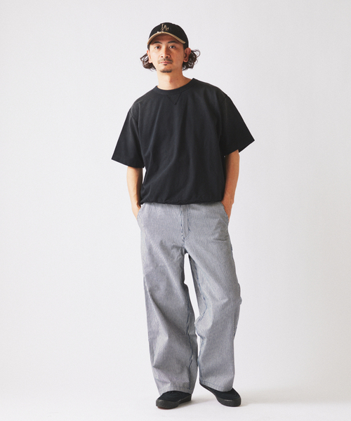 JOURNAL STANDARD relume（ジャーナルスタンダード　レリューム）の「ラフカット ミニ裏毛 半袖スウェット（Tシャツ/カットソー・メンズ・ブラック/シャーベット/バーガンディー/ベージュ系その他/ラベンダー・MEDIUM/LARGE）」の11枚目の写真