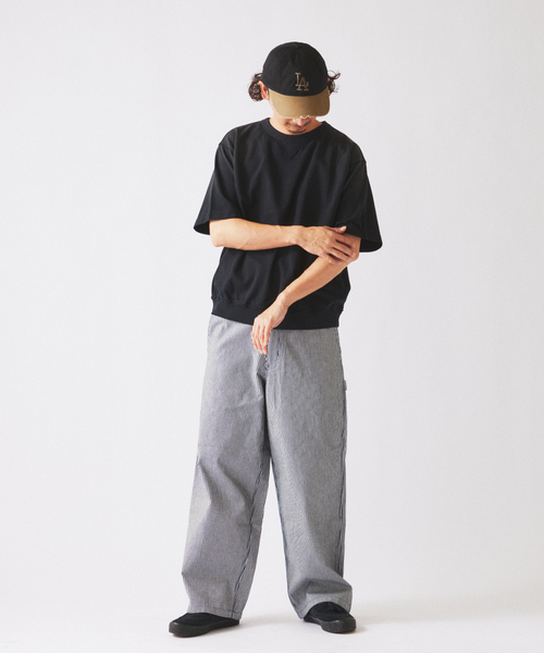 JOURNAL STANDARD relume（ジャーナルスタンダード　レリューム）の「ラフカット ミニ裏毛 半袖スウェット（Tシャツ/カットソー・メンズ・ブラック/シャーベット/バーガンディー/ベージュ系その他/ラベンダー・MEDIUM/LARGE）」の7枚目の写真