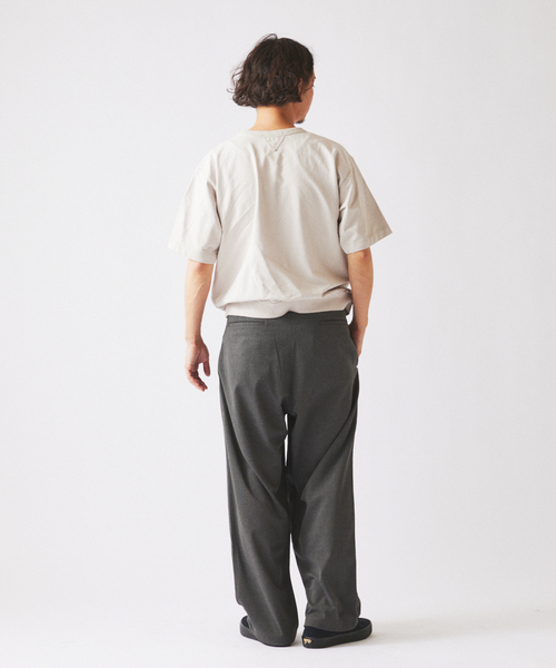 JOURNAL STANDARD relume（ジャーナルスタンダード　レリューム）の「ラフカット ミニ裏毛 半袖スウェット（Tシャツ/カットソー・メンズ・ブラック/シャーベット/バーガンディー/ベージュ系その他/ラベンダー・MEDIUM/LARGE）」の22枚目の写真