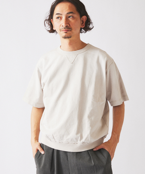 JOURNAL STANDARD relume（ジャーナルスタンダード　レリューム）の「ラフカット ミニ裏毛 半袖スウェット（Tシャツ/カットソー・メンズ・ブラック/シャーベット/バーガンディー/ベージュ系その他/ラベンダー・MEDIUM/LARGE）」の21枚目の写真