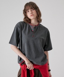 ヘンリーロビンソン セットアップと長袖ボーダーTシャツ セット BORDER LAYERED HENLEY TEE 